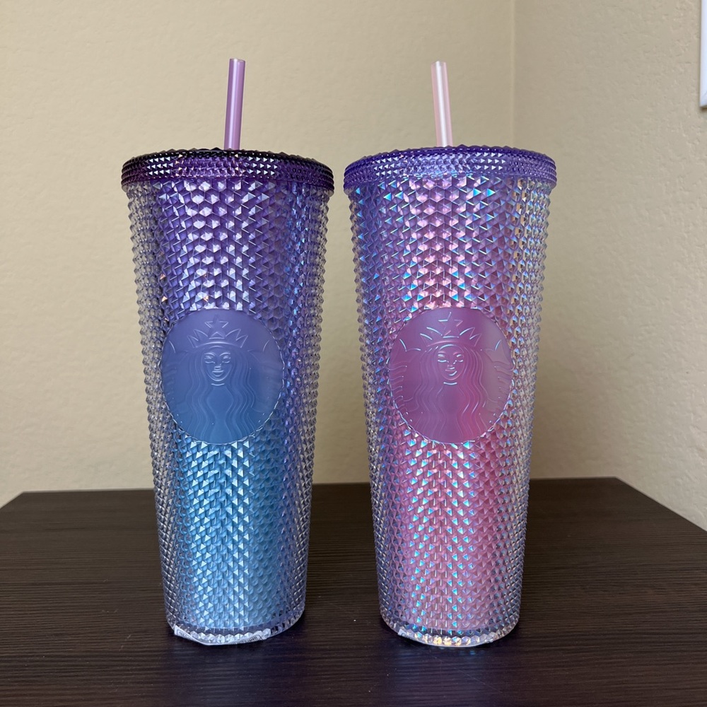 Starbucks Purple and Pink Beam Studded Tumbler (Korea Exclusive)